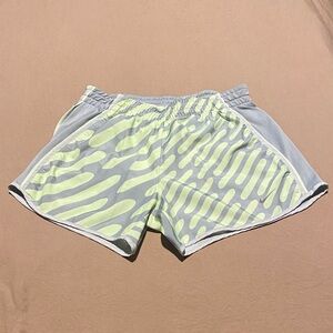 Nike Women's Athletic Shorts in Gray and Yellow